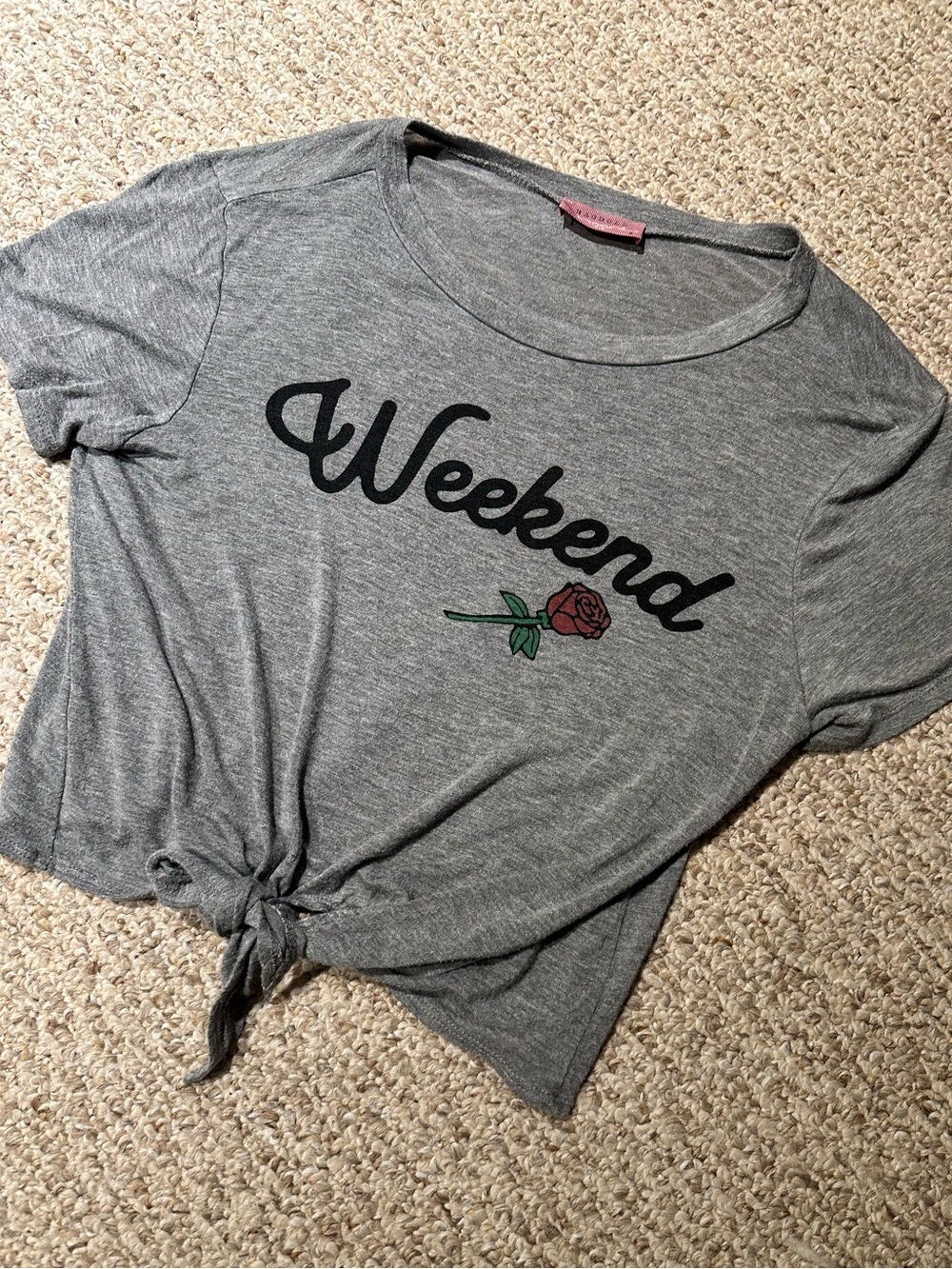 Weekend Tie-Front Cropped Tee